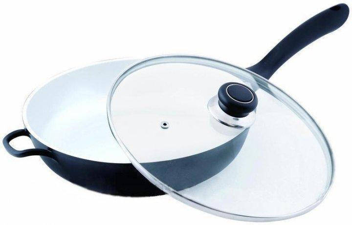 

Сковородка универсальная 24см с крышкой Bohmann BH-7524 с антипригарным КЕРАМИЧЕСКИМ покрытием