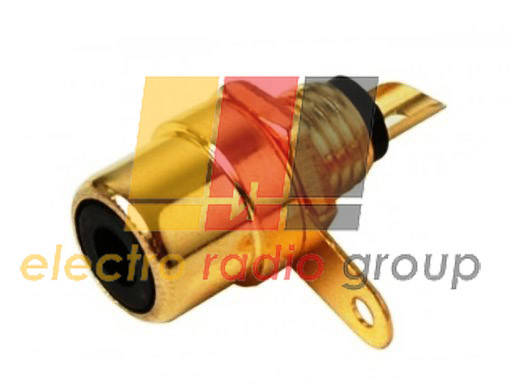 

Γнездо RCΑ монтажное, корпус металл, gold черное