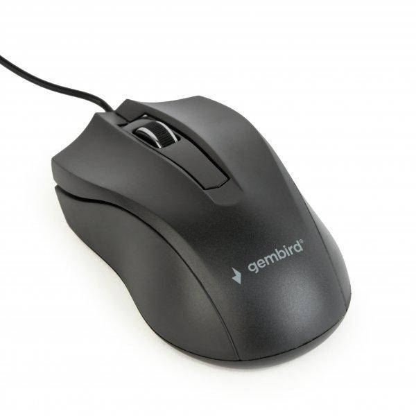 

Мышь компьютерная проводная Gembird MUS-3B-01 Black, usb, Черный