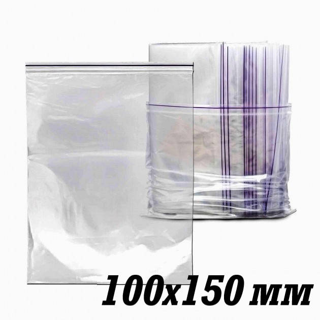 

Пакет с замком Zip-Lock, 100х150 мм