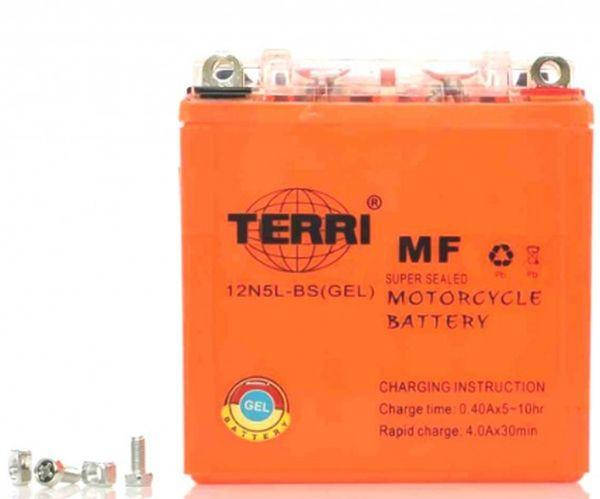 

АКБ 12V 5Ач/10HR YTX5L‑BS (﻿гелевый,113x70x107 ) "TERRI"﻿