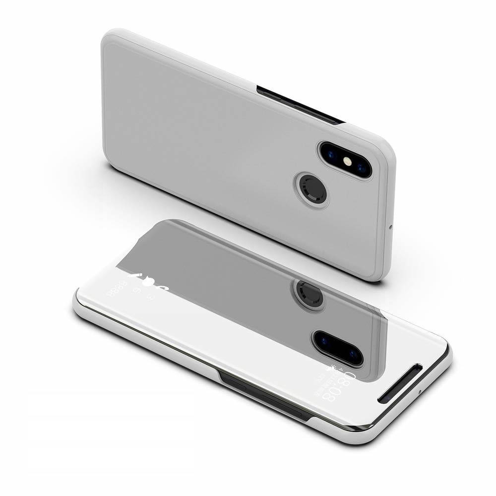 

Чехол Mirror для Xiaomi Redmi Note 5 / Note 5 Pro книжка зеркальный Clear View Silver