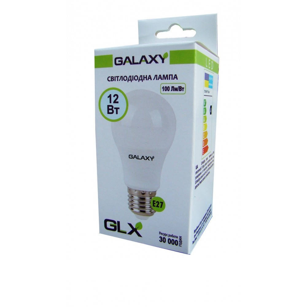 

Светодиодная лампа 12W E27 A60 4100K GLX
