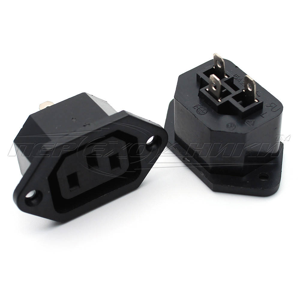 

Гнездо сетевое компьютерное 3 pin, монтажное (пластик)