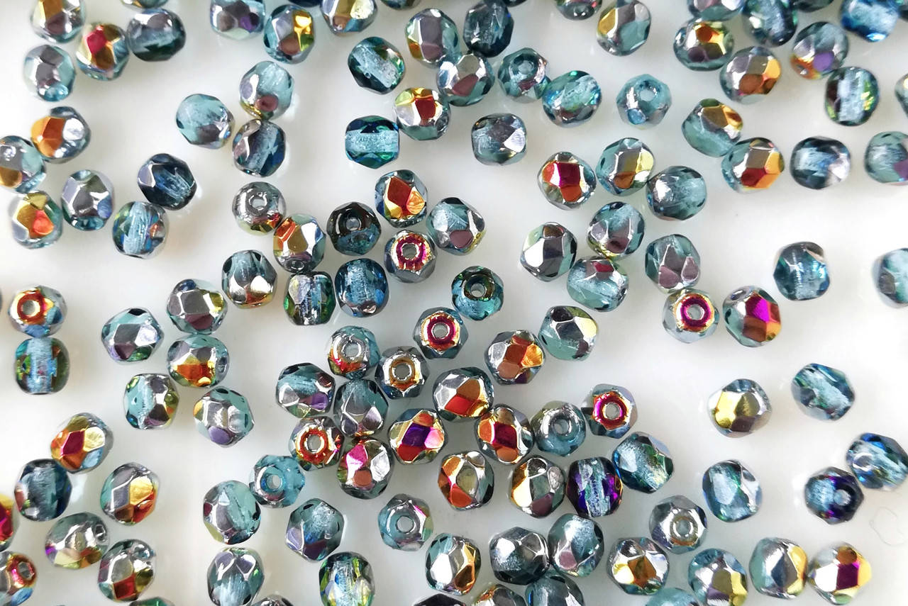 

Fire polished 4 mm Aqua Marea