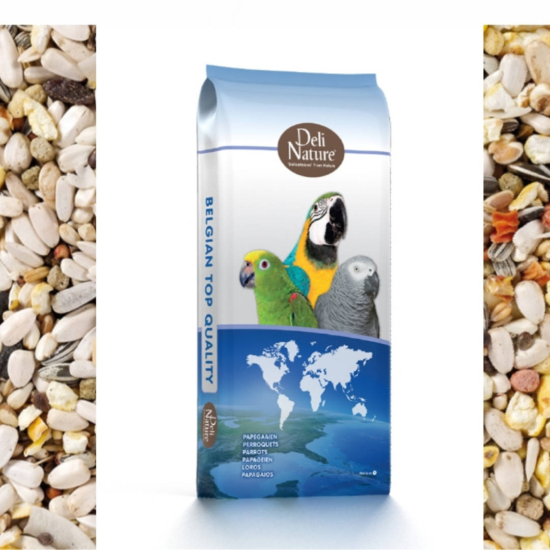 

Корм для крупных попугаев + цукаты и сухофрукты (DELI NATURE-BEYERS BELGIUM)15кг