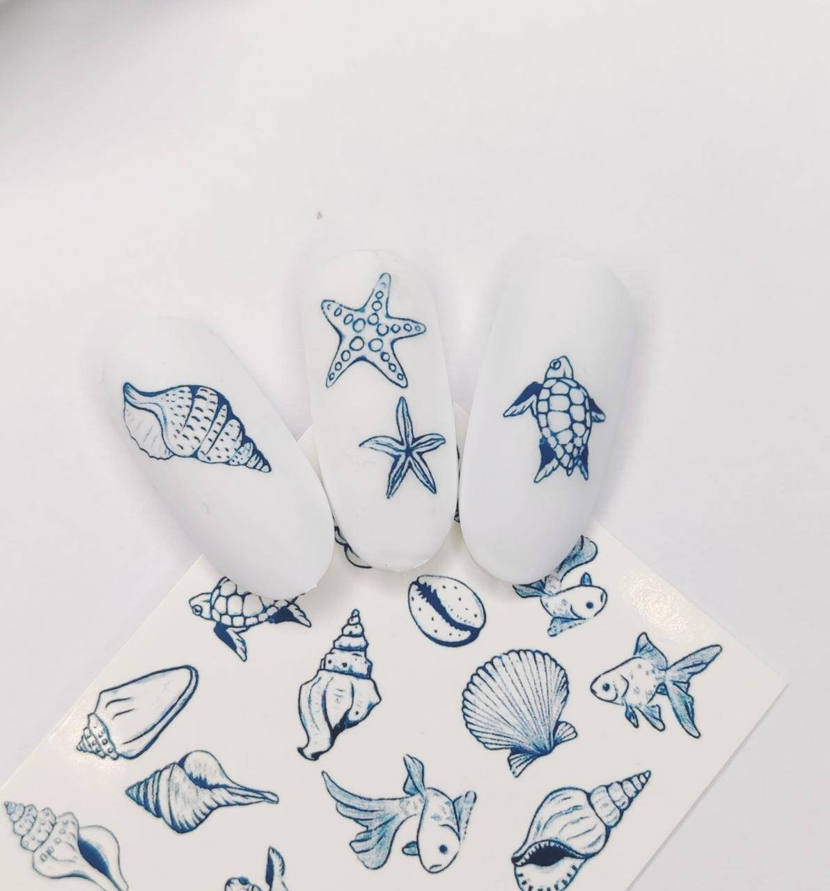 

Водні наклейки, Синий