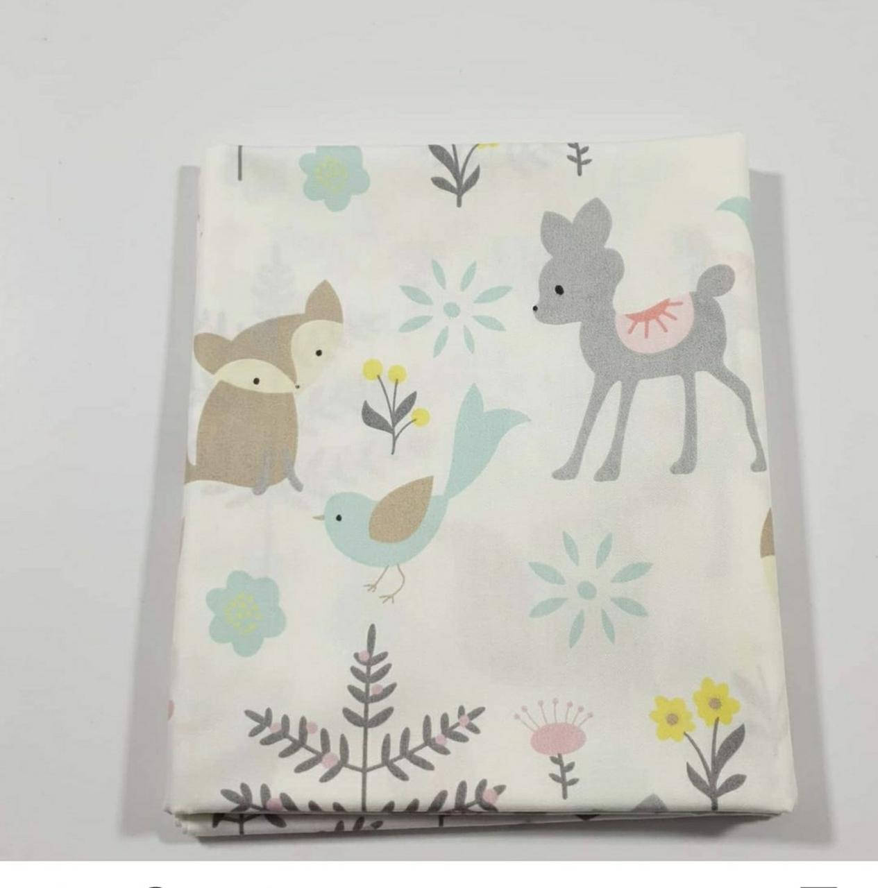 

НА МЕТРАЖ С БРАКОМ .Сатин. Звери лесные на лугу (серые олени), Серый