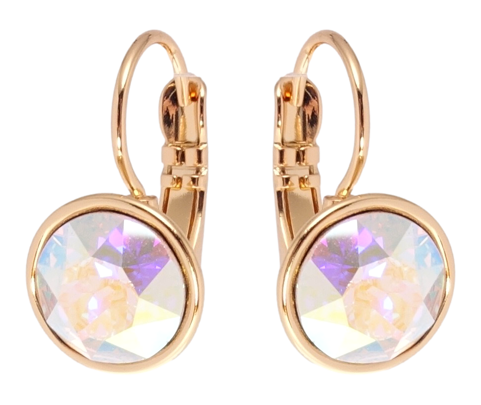 

Серьги Xuping Позолота 18K с кр-ми Swarovski французский замок "Кристаллы АВ" ø 10мм