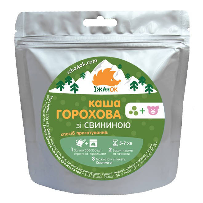 

Сушені продукти Їжачок Каша горохова зі свининою