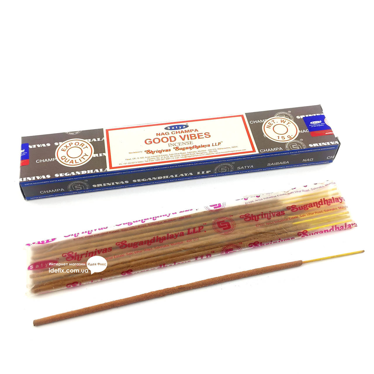 

Благовоние Good Vibes Satya 15 грамм. Аромапалочки Позитивные Вибрации (33810)