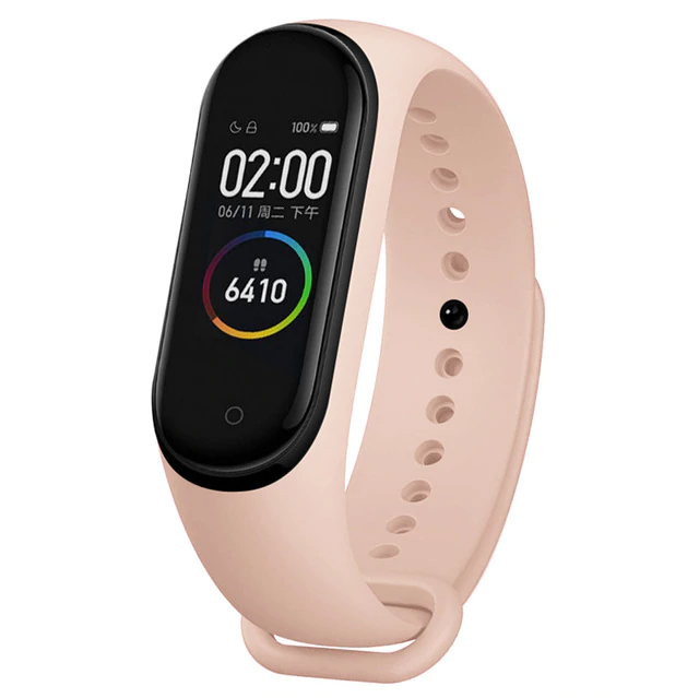 

Силиконовый ремешок для фитнес - трекера Xiaomi Mi Band 6 Silicone / Сяоми ми бенд 6 Бежевый