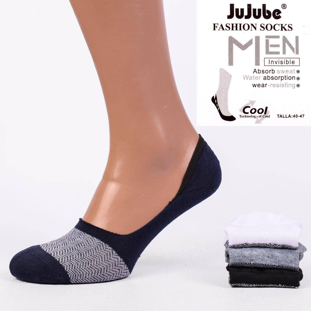

Мужские короткие носки-следы Jujube F577-3. В упаковке 12 пар