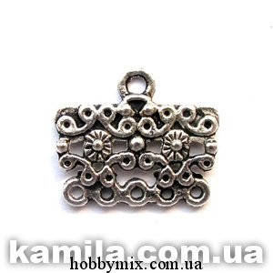 

Коннектор "фигурный" серебро (1,9х1,7 см) 8 шт в уп.