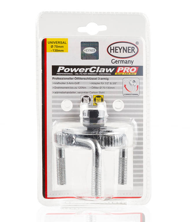 

Трехножный ключ (краб) для масляных фильтров Heyner PowerClaw 439 000