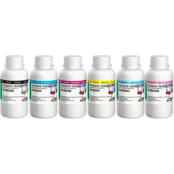 

Комплект чернил CW Epson TX650 (6х200мл) BK/С/M/LС/LM/Y (CW-EW650SET02)