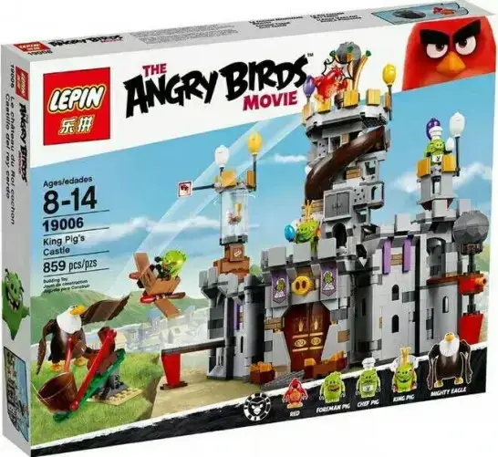 

Конструктор Энгри Бердс 10510 Замок Короля Свинок Angry Birds 19006 Lepin 859 дет