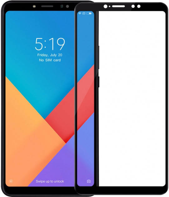 

Защитное стекло для Xiaomi Mi Max 3 на весь экран 5д стекло на телефон сяоми ми макс 3 черное NFD, Черный