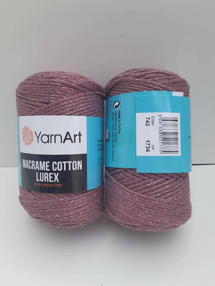 

Macrame Cotton Lurex (Макраме Котон Люрекс) (85% хлопок, 15% полиестер) 743