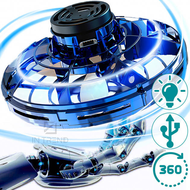 

Летающий спиннер дрон Flynova Plus с LED подсветкой