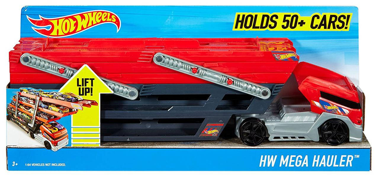

Грузовик-транспортер большой Автовоз Хот Вилс Hot Wheels Mega Hauler, Красный
