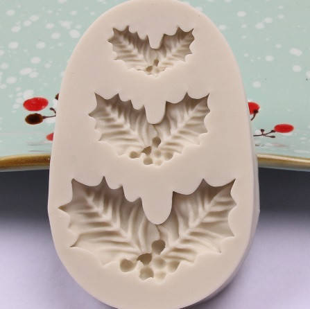 

Молд кондитерский "Рождественский листок" - размер молда 8,5*5,5см, силикон