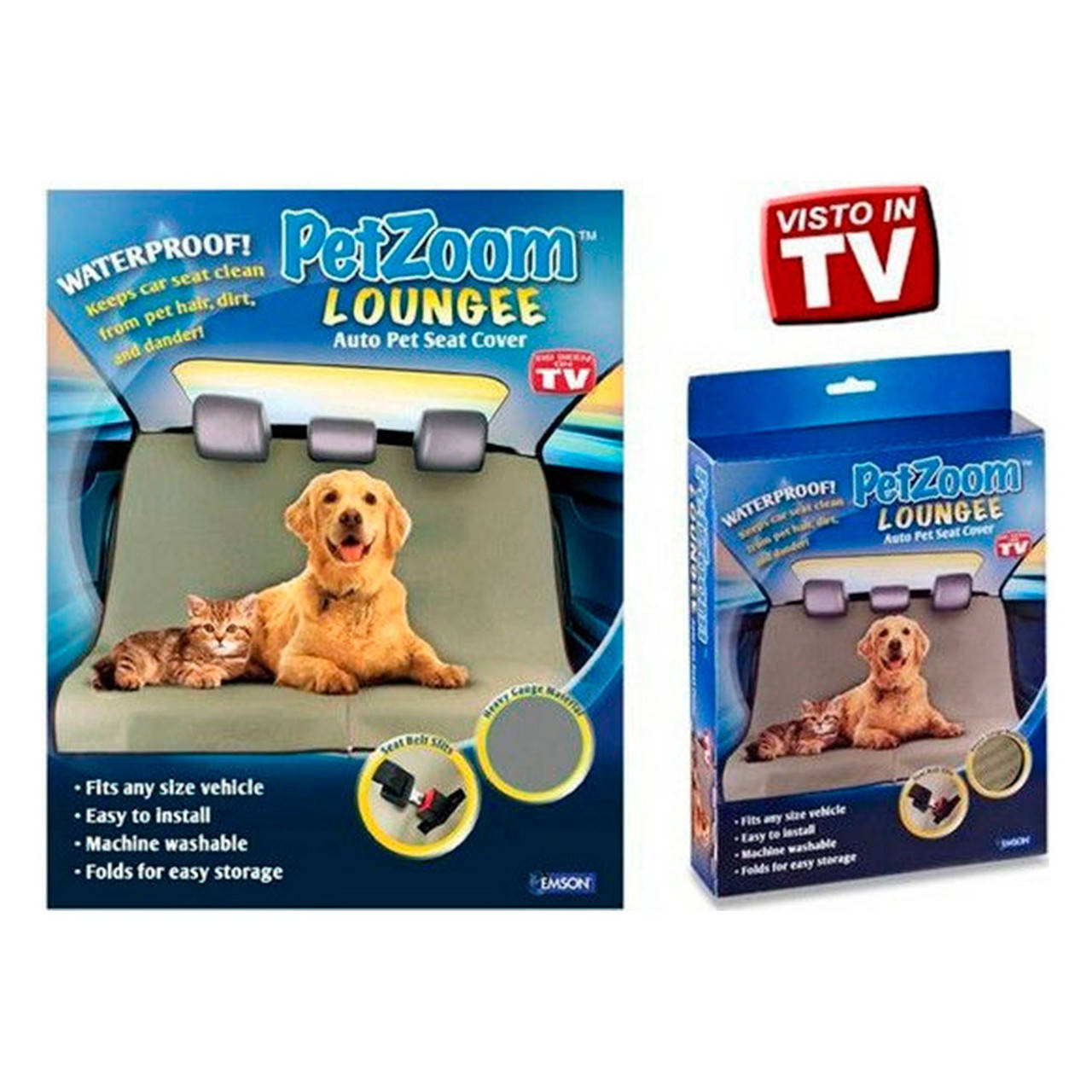 

Автомобильная водонепроницаемая накидка для собак PetZoom Loungee в машину на заднее сидение (Петзум)!