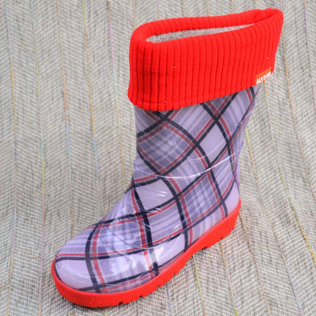 

Резиновые сапоги scotch, Alisa line (код 0411) р. 32, стелька 21см., Серый
