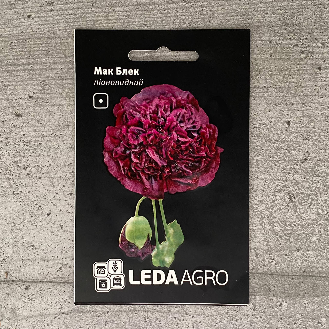 

Мак пионовидный черный Блэк 0,2 г семена пакетированные Leda Agro, Фиолетовый