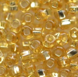 

462-10/0-17020 Бісер Чехія (блискучий з квадратною серединкою, золотий світлий)