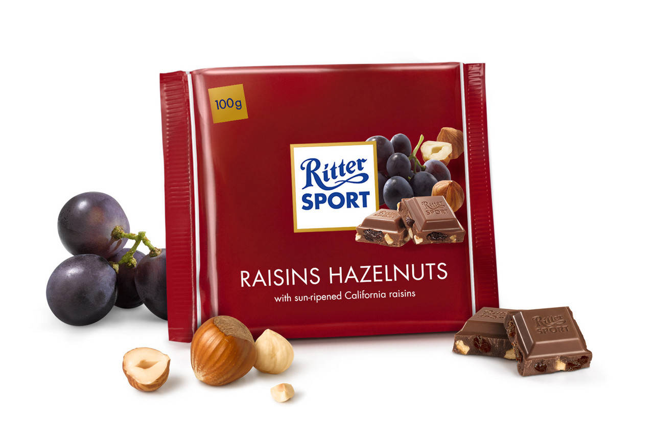 

Шоколад Ritter Sport Trauben Nuss молочный изюм+орех 100 г
