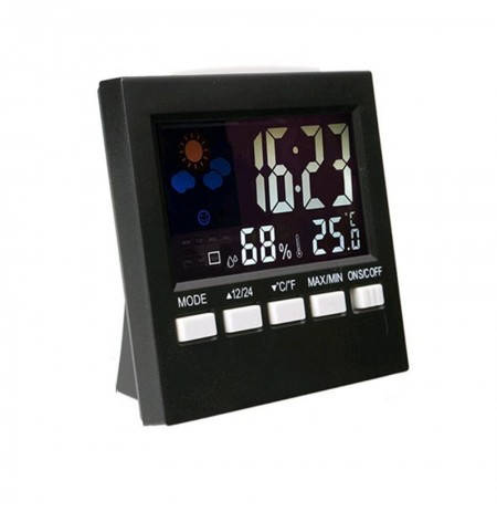 

Цифровые часы гигрометр LCD 3 в 1 HTC-1 Черный