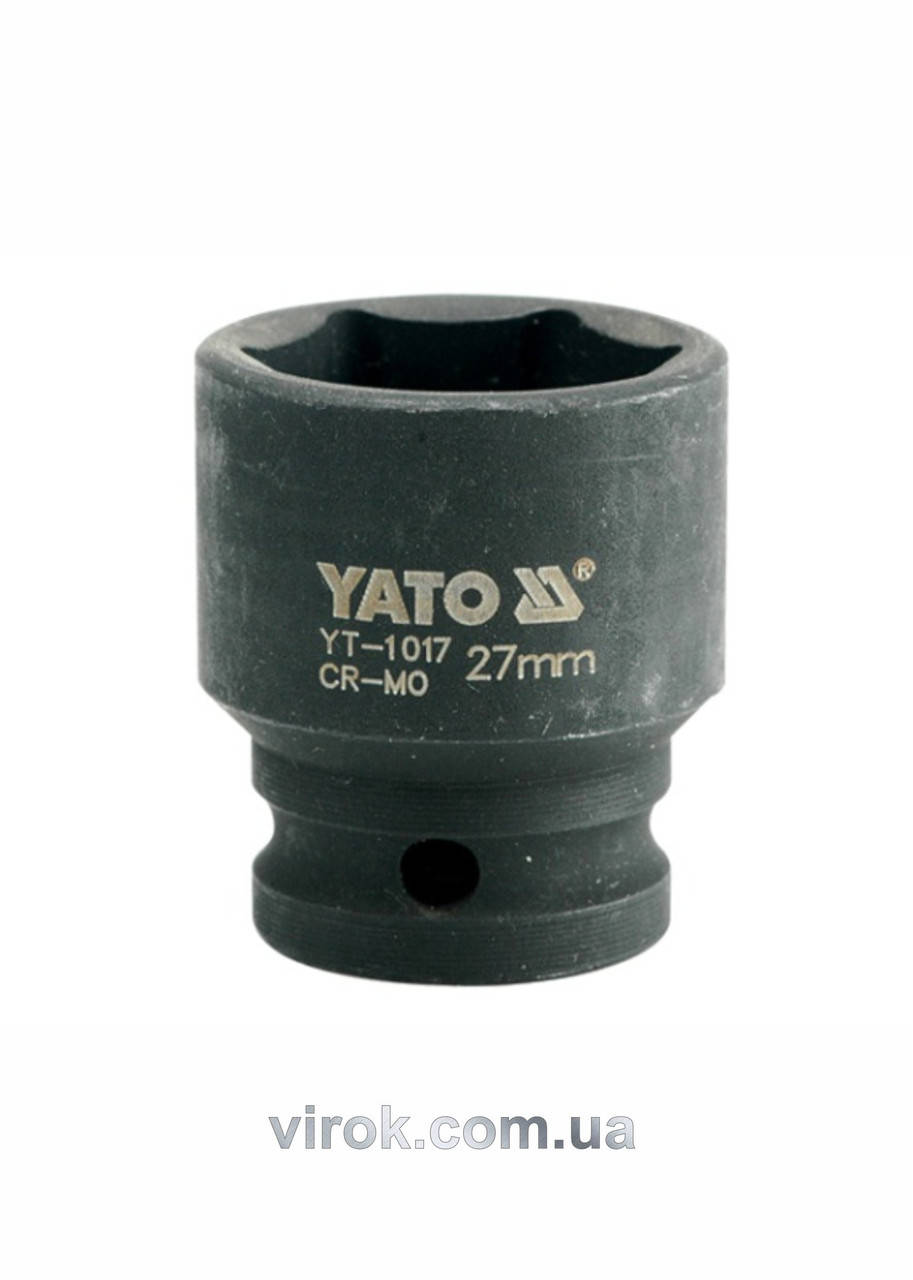 

Головка торцевая ударная шестигранная YATO 1/2" М27 х 43 мм YT-1017