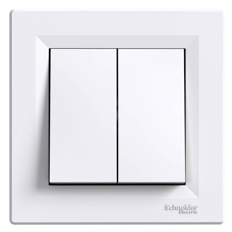 

Выключатель двухклавишный Schneider Electric Asfora белый (EPH0300121)