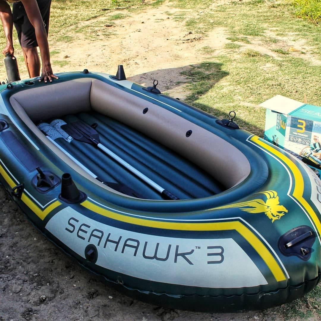 

Трехместная надувная лодка Intex 68380 Seahawk 3 Set, 295 х 137 см, с веслами и насосом