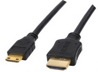 

Кабель HDMI- mini HDMI, версия 1.4, 1,5метра, Черный