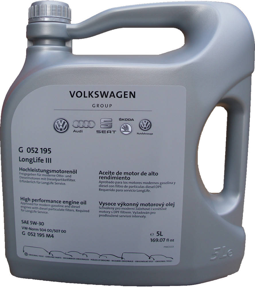 

Моторне масло VAG LongLife III 5W-30 5л (G052195M4)