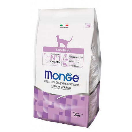 

Monge Cat Sterilised Сухой корм с курицей для стерилизованных кошек 1,5 кг