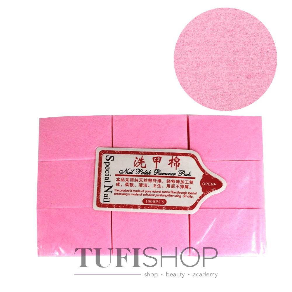 

Безворсовые салфетки Nail Polish Remover Pads тканевые 4х6, 540 шт, розовый