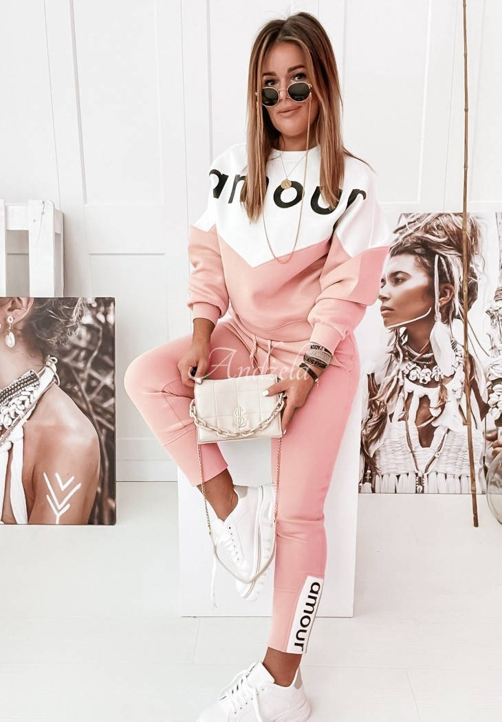 

Спортивный женский костюм пудра Amour, Пудровый