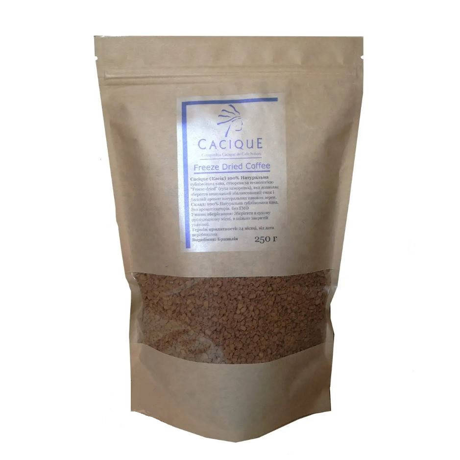 

Кофе растворимый Cacique | Касик крафт-пакет( 250 г) Бразилия