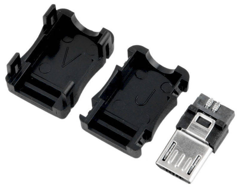 

Штекер micro USB разборный 5pin