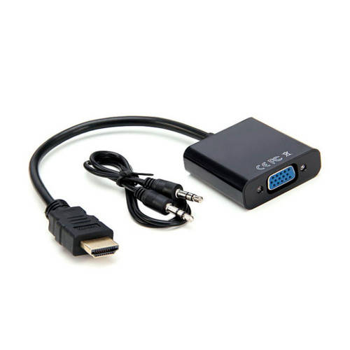 

Конвертер HDMI (папа) на VGA(мама) 10cm, Black, 4K/2K, Пакет + AUDIO Q250