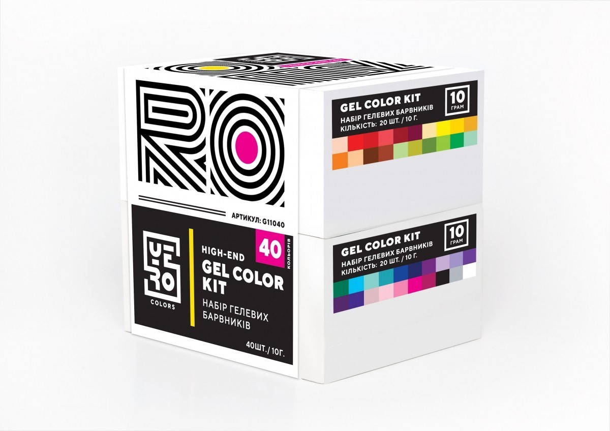 

Набор гелевых пищевых красителей YERO Colors 40 шт. по 10 грамм