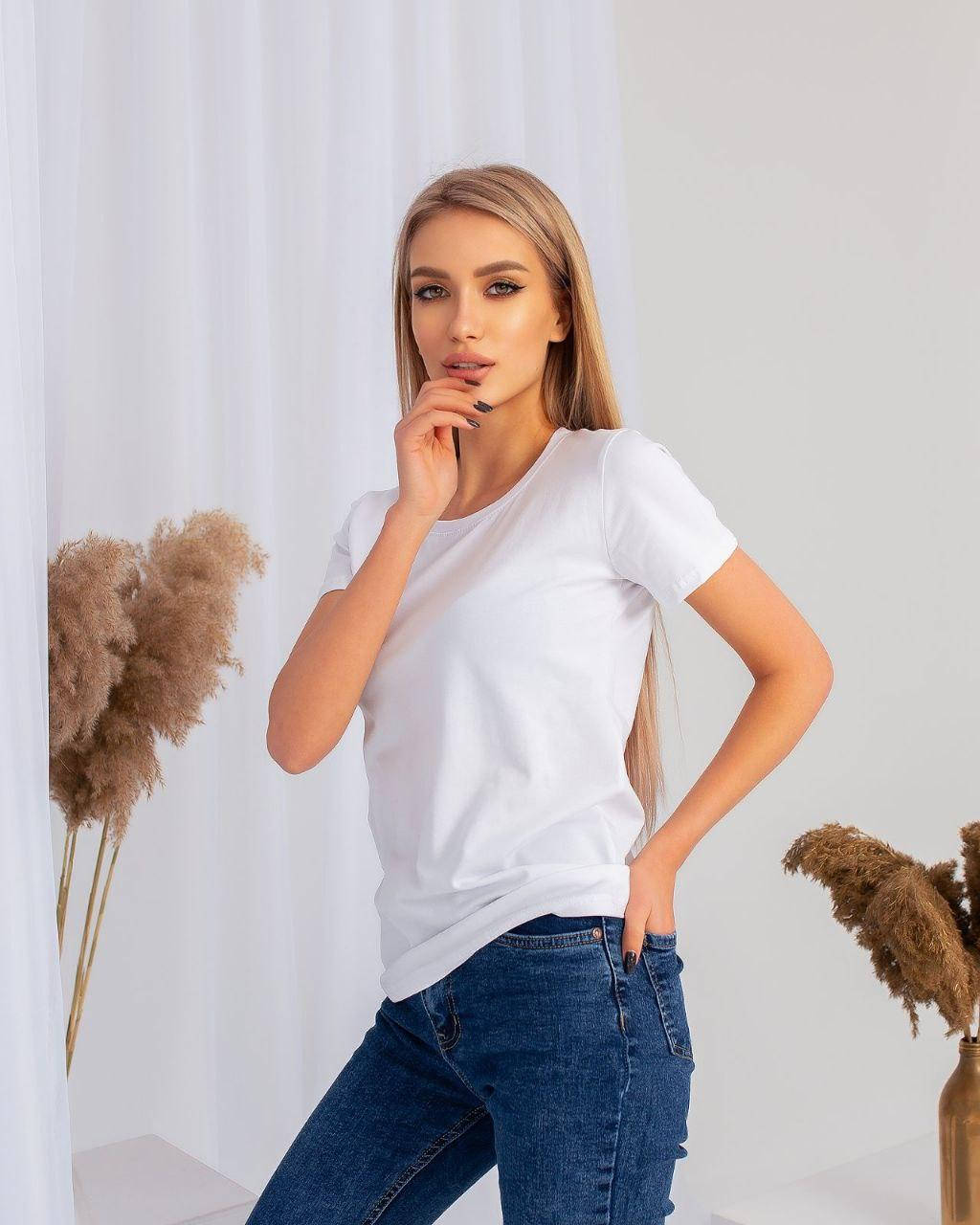 

Классическая женская футболка DP0009 р:(42-44)(46-48), Белый