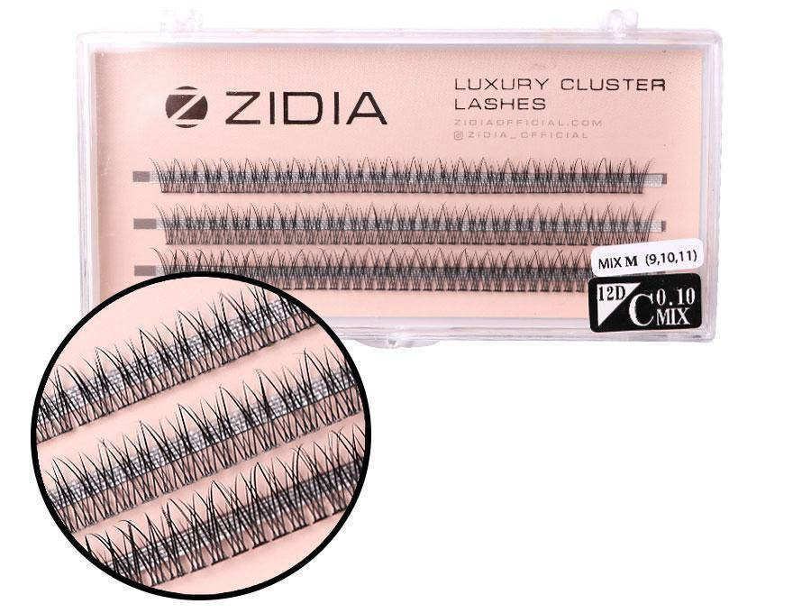 

Zidia Cluster lashes fish tail 12D C 0.10 Mix M (3 ленты, размер 9, 10, 11 mm)