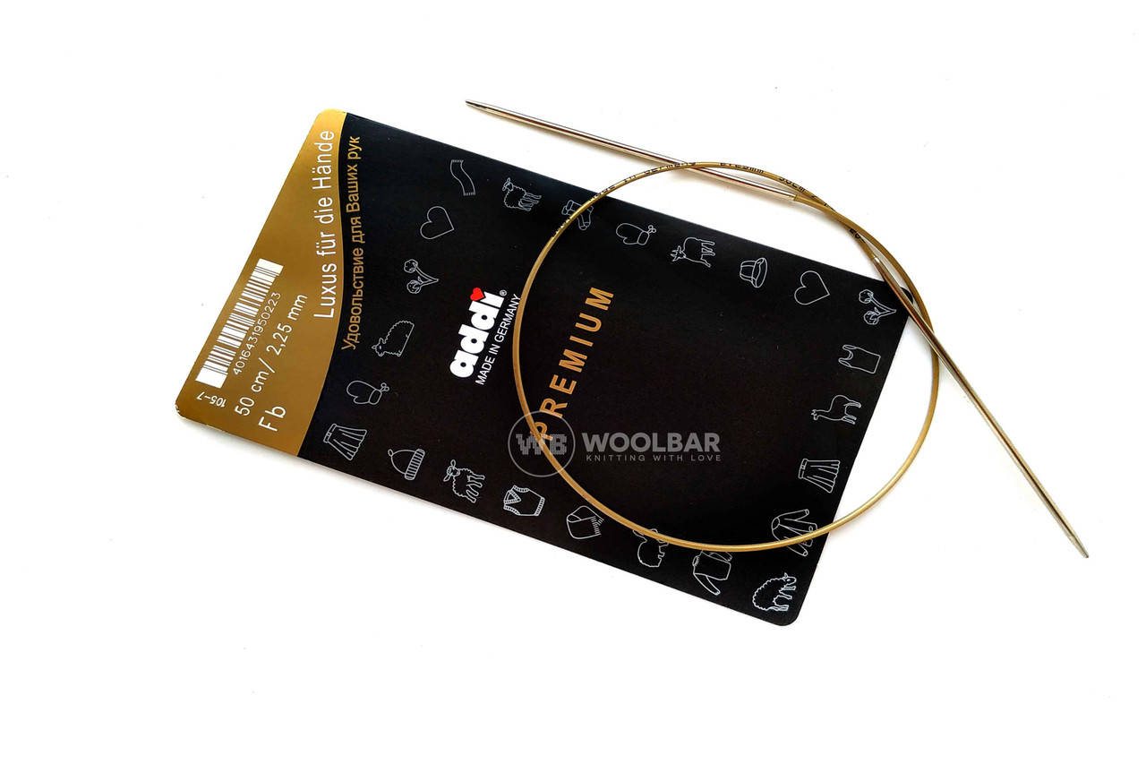 

Addi 105-7/50-2.25 Спицы круговые супергладкие, 50 см, 2.25 мм