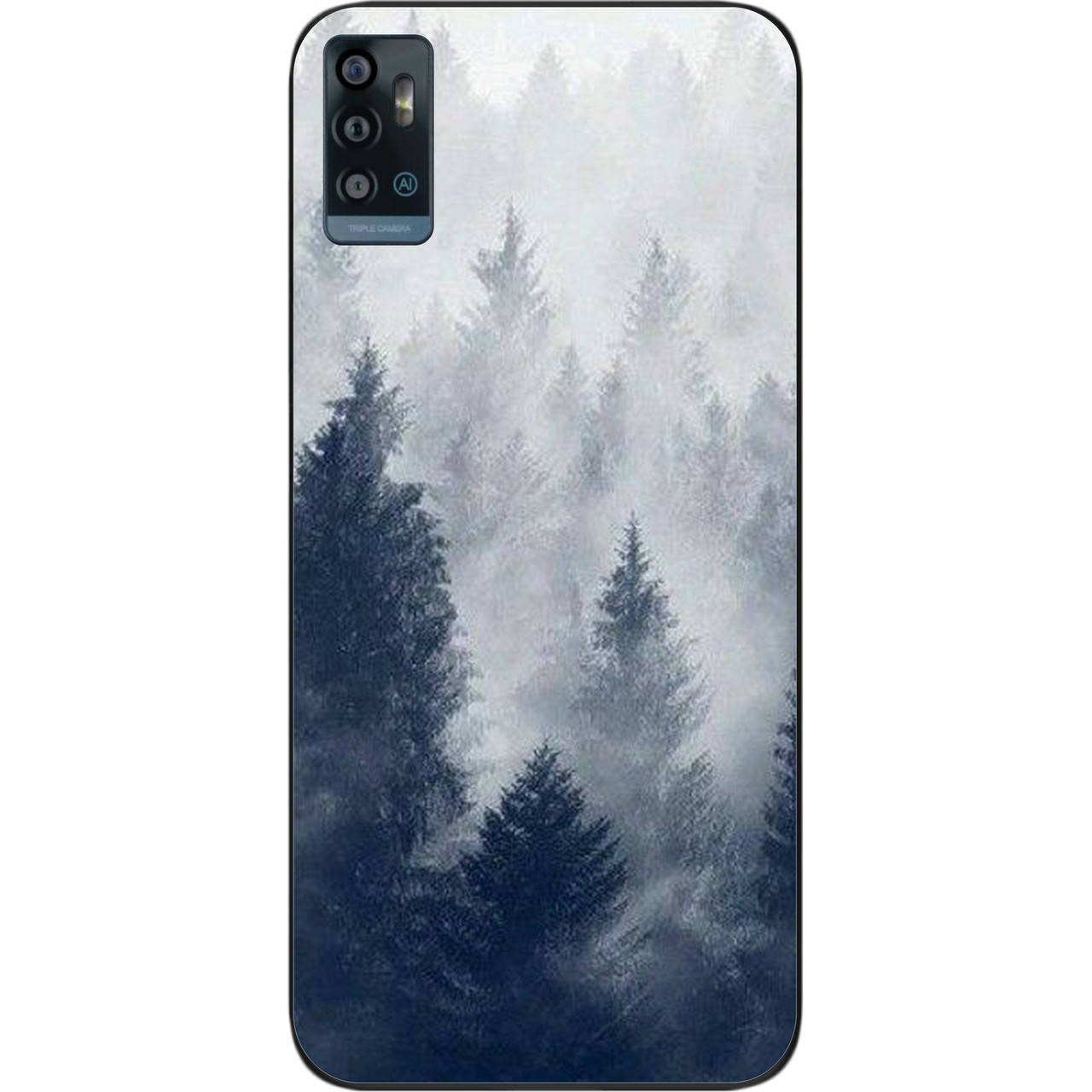 

Силиконовый чехол бампер для ZTE Blade A71 с картинкой Лес