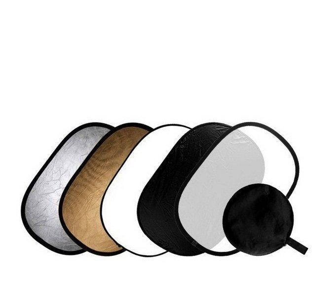

60х90см Отражатель для фото 5 в 1 RD-024 gold-silver-black-white-translucent Visico