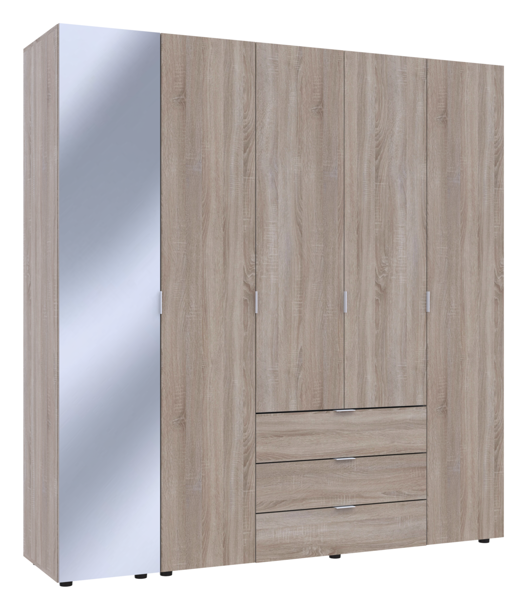 Шафа для одягу Doros Гелар Дуб сонома 4ДСП/Дзеркало 194х49.5х203.4 (42002162) 6